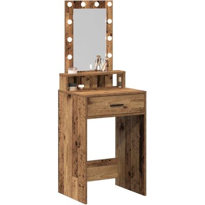 vidaXL Recyklingowe drewno stolik do makijażu 50 x 41 x 140 cm - Rustykalny kształt prostokątny vidaXL Recyklingowe drewno stolik do makijażu 50 x 41 x 140 cm - Rustykalny kształt prostokątny