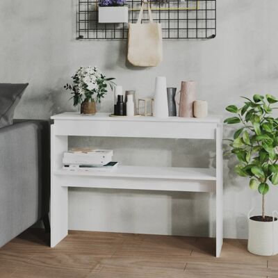 Vidaxl Stolik Konsolowy, Biały, 102X30X80 Cm, Płyta Wiórowa Vidaxl Stolik Konsolowy, Biały, 102X30X80 Cm, Płyta Wiórowa