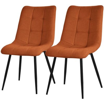 ML-DESIGN Zestaw 2 krzeseł do jadalni Krzesło kuchenne Krzesła do salonu Krzesło tapicerowane Pomarańczowy ML-DESIGN Zestaw 2 krzeseł do jadalni Krzesło kuchenne Krzesła do salonu Krzesło tapicerowane Pomarańczowy