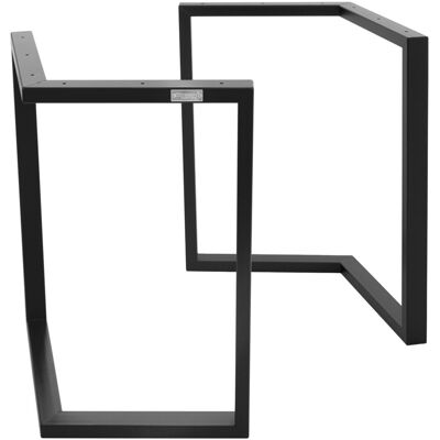 Zestaw 2 nóg do stołu w kształcie litery V 70x72 cm, czarne, metalowe ML-Design Zestaw 2 nóg do stołu w kształcie litery V 70x72 cm, czarne, metalowe ML-Design