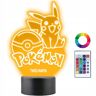 Lampka Na Biurko Nocna  Pikachu 16Kol Led Plexido