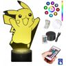 Lampka na biurko Pikachu Pokemon 16kol LED PLEXIDO