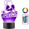 Plexido Lampka Nocna 3D LED Kobieta Boks Boxing