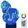 Plexido Lampka Nocna 3D LED Król Lew Simba Grawer Imię