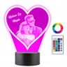 Plexido Lampka Nocna LED 3D Serce Twoje Zdjęcie Prezent Twój Napis Imię Grawer