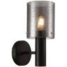 Ścienna LAMPA loft SARDO RAIN WL-5581-1A-BK+RNSG Italux tuba OPRAWA szklana kinkiet z efektem deszczu przydymiony