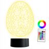 inna (Inny) XL Lampka Nocna LED 3D Jajko Wielkanocne Pisanka 16 kolorów + Pilot