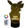 inna (Inny) XL Lampka Nocna LED 3D Pikachu Pokemon 16 kolorów + Pilot