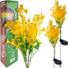 CORTINA Zestaw 2 szt lampa solarna LED 75 cm kwiat solarny żółty