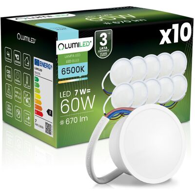 10x Wkład do Opraw LED Żarówka Moduł INSERT Reflektor 7W = 60W 670lm 6500K Zimna 120° LUMILED 10x Wkład do Opraw LED Żarówka Moduł INSERT Reflektor 7W = 60W 670lm 6500K Zimna 120° LUMILED