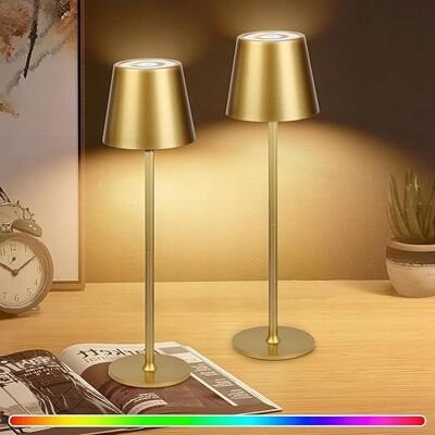 Inny producent 2 szt Bezprzewodowa lampa stołowa LED z możliwością ładowania 7 kolorów Inny producent 2 szt Bezprzewodowa lampa stołowa LED z możliwością ładowania 7 kolorów