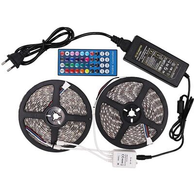ABC 2*Taśma Led 5050/150 Rgb 2*5M/12V Zestaw Sterownik Pilot Zasilacz ABC 2*Taśma Led 5050/150 Rgb 2*5M/12V Zestaw Sterownik Pilot Zasilacz