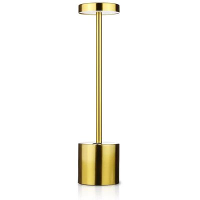 Interlook 34 cm Lampa stołowa z wbudowanym akumulatorem Lampa nocna z trzema barwami świecenia Nastrojowa lampka do hotelu, restauracji HJA28-GOLD-2 Interlook 34 cm Lampa stołowa z wbudowanym akumulatorem Lampa nocna z trzema barwami świecenia Nastrojowa lampka do hotelu, restauracji HJA28-GOLD-2