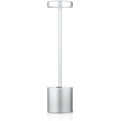 Interlook 34 cm Lampa stołowa z wbudowanym akumulatorem Lampa nocna z trzema barwami świecenia Nastrojowa lampka do hotelu, restauracji HJA28-SILVER-2 Interlook 34 cm Lampa stołowa z wbudowanym akumulatorem Lampa nocna z trzema barwami świecenia Nastrojowa lampka do hotelu, restauracji HJA28-SILVER-2