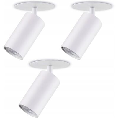 Maclean 3x oprawa aluminiowa podtynkowa sufitowa regulowana biała GU10 7W LED Maclean 3x oprawa aluminiowa podtynkowa sufitowa regulowana biała GU10 7W LED