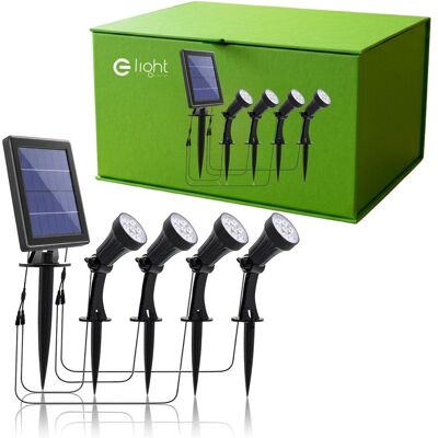 Eko-Light 4x Reflektory Lampki Solarne Wbijane do ogrodu Bush 250lm 3000K CIepła IP44 Eko-Light 4x Reflektory Lampki Solarne Wbijane do ogrodu Bush 250lm 3000K CIepła IP44