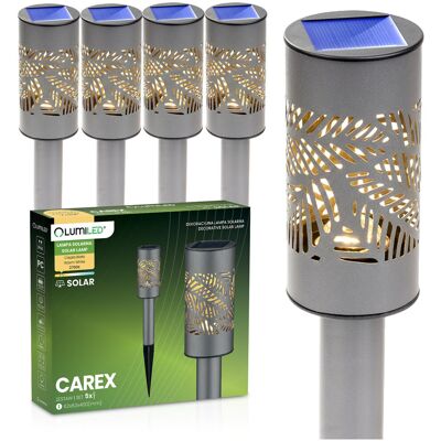 5x Lampa Solarna Ogrodowa LED 2700K Wbijana Słupek Ażurowy CAREX LUMILED 5x Lampa Solarna Ogrodowa LED 2700K Wbijana Słupek Ażurowy CAREX LUMILED