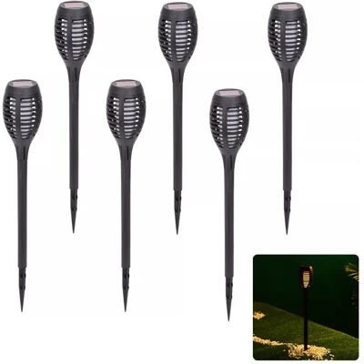 Aigostar 6x Mała 50 cm pochodnia led z zimnym efektem płomienia lampa solarna Aigostar 6x Mała 50 cm pochodnia led z zimnym efektem płomienia lampa solarna