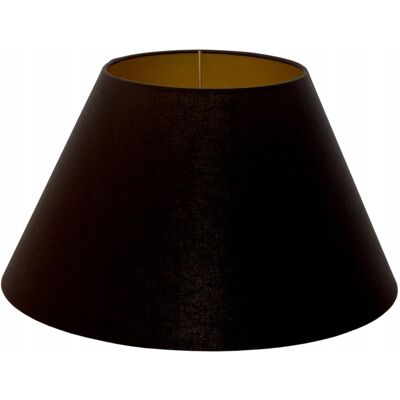 BIAŁA KROPKA producent abażurów Abażur Do Lampki Klosz Stożek E27 Czarny Bawełna + Złoty 15x31 H18 MIRANO BIAŁA KROPKA producent abażurów Abażur Do Lampki Klosz Stożek E27 Czarny Bawełna + Złoty 15x31 H18 MIRANO