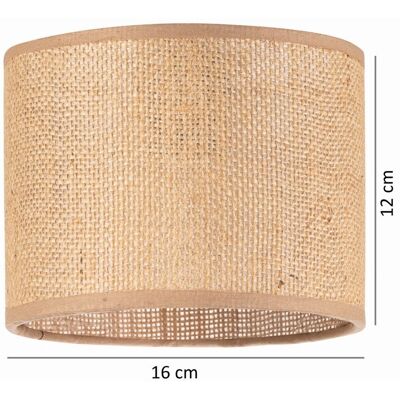 Tornado Abażur do lampy okrągły walec tuba 16 cm jutowy beżowy Tornado Abażur do lampy okrągły walec tuba 16 cm jutowy beżowy