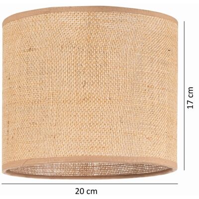 Tornado Abażur do lampy okrągły walec tuba 20 cm jutowy beżowy Tornado Abażur do lampy okrągły walec tuba 20 cm jutowy beżowy