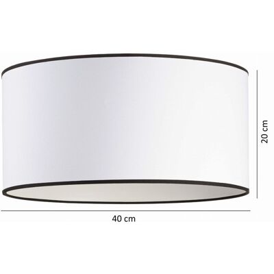 Tornado Abażur do lampy stojącej okrągły walec tuba 40 cm biało-czarny Tornado Abażur do lampy stojącej okrągły walec tuba 40 cm biało-czarny