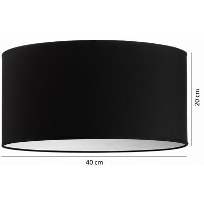 Tornado Abażur do lampy stojącej okrągły walec tuba 40 cm czarny Tornado Abażur do lampy stojącej okrągły walec tuba 40 cm czarny