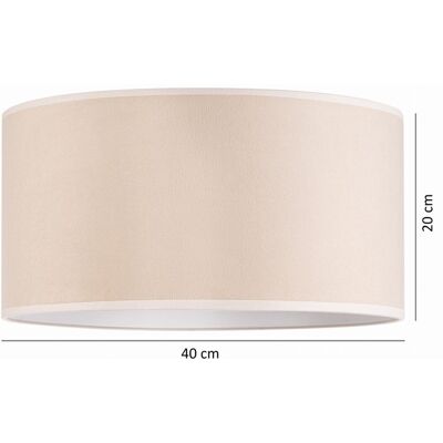Tornado Abażur do lampy stojącej okrągły walec tuba 40 cm welurowy beżowy Tornado Abażur do lampy stojącej okrągły walec tuba 40 cm welurowy beżowy