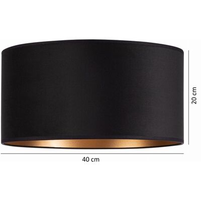 Tornado Abażur Do Lampy Stojącej Okrągły Walec Tuba 40 Cm Welurowy Czarno-Złoty Tornado Abażur Do Lampy Stojącej Okrągły Walec Tuba 40 Cm Welurowy Czarno-Złoty
