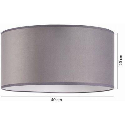 Tornado Abażur Do Lampy Stojącej Okrągły Walec Tuba 40 Cm Welurowy Szary Tornado Abażur Do Lampy Stojącej Okrągły Walec Tuba 40 Cm Welurowy Szary