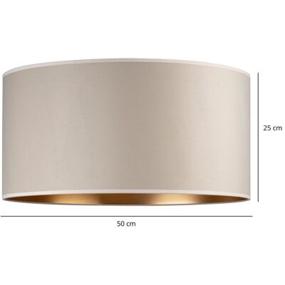 Inny producent Abażur Do Lampy Stojącej Okrągły Walec Tuba 50 Cm Welurowy Beżowo-Złoty Inny producent Abażur Do Lampy Stojącej Okrągły Walec Tuba 50 Cm Welurowy Beżowo-Złoty