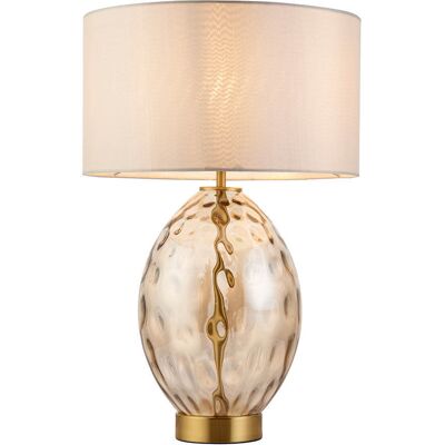 Lampa stołowa ENDON Elin Dimple - Szampan Biały - Vintage - Satynowe Mosiężne Lampa stołowa ENDON Elin Dimple - Szampan Biały - Vintage - Satynowe Mosiężne