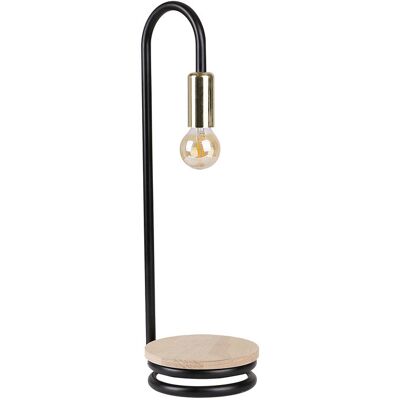 Candellux Lighting Abi Lampka Stołowa Czarno Złoty 1X40W E14 Candellux Lighting Abi Lampka Stołowa Czarno Złoty 1X40W E14