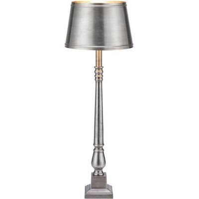Markslöjd - Srebrna Metalowa Lampka Stołowa - 66cm - E27 Max 40W Markslöjd - Srebrna Metalowa Lampka Stołowa - 66cm - E27 Max 40W