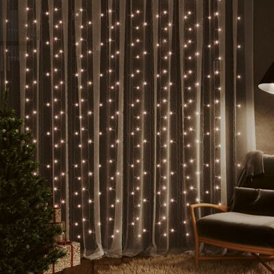 VMP Bajkowa zasłona świetlna, 3x3m, 300 LED, ciepła biel, 8 funkcji VMP Bajkowa zasłona świetlna, 3x3m, 300 LED, ciepła biel, 8 funkcji