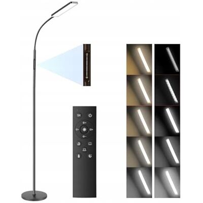 Inny producent BBHOME Lampa Podłogowa LED 10W Z Dimmowaniem Dotykowa Czarna Inny producent BBHOME Lampa Podłogowa LED 10W Z Dimmowaniem Dotykowa Czarna