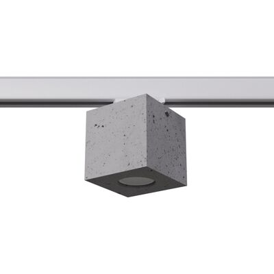 Make Your Light Betonowa lampa sufitowa do systemu 3-fazowego QUAD MYL.00123 szara Make Your Light Betonowa lampa sufitowa do systemu 3-fazowego QUAD MYL.00123 szara