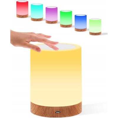 Inny producent Bezprzewodowa Lampka Lampa Nocna Dotykowa RGB Kolory Inny producent Bezprzewodowa Lampka Lampa Nocna Dotykowa RGB Kolory