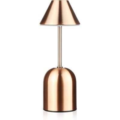 Interlook Bezprzewodowa lampka nocna z wbudowanym akumulatorem 2000 mAh Nowoczesna lampka stołowa z regulacją mocy oraz barwy świecenia YG-D020-Copper Interlook Bezprzewodowa lampka nocna z wbudowanym akumulatorem 2000 mAh Nowoczesna lampka stołowa z regulacją mocy oraz barwy świecenia YG-D020-Copper