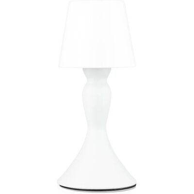 Interlook Bezprzewodowa lampka nocna z wbudowanym akumulatorem Stylowa lampka stołowa z regulacją barwy oraz mocy świecenia YG-D021-WHITE Interlook Bezprzewodowa lampka nocna z wbudowanym akumulatorem Stylowa lampka stołowa z regulacją barwy oraz mocy świecenia YG-D021-WHITE