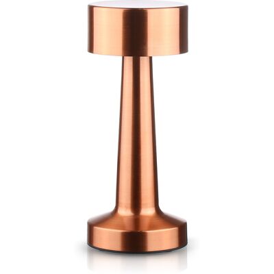 Interlook Bezprzewodowa lampka stołowa Dotykowa lampka nocna z regulowaną barwą światła Lampka USB HJA10-COPPER Interlook Bezprzewodowa lampka stołowa Dotykowa lampka nocna z regulowaną barwą światła Lampka USB HJA10-COPPER
