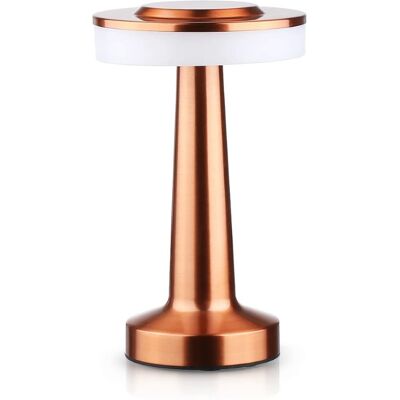 Interlook Bezprzewodowa lampka stołowa Dotykowa lampka nocna z regulowaną barwą światła Lampka USB HJA14-COPPER Interlook Bezprzewodowa lampka stołowa Dotykowa lampka nocna z regulowaną barwą światła Lampka USB HJA14-COPPER