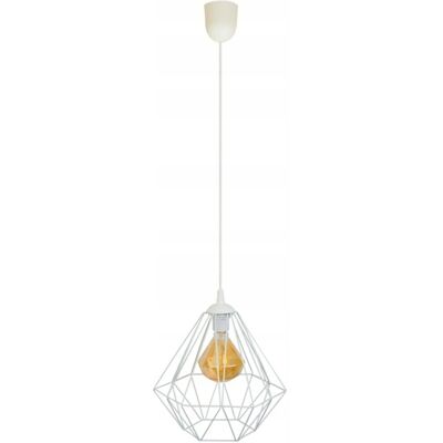 Inny producent Biała elegancka lampa wisząca druciana do salonu Inny producent Biała elegancka lampa wisząca druciana do salonu
