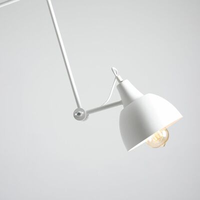 Aldex Biała lampa podłogowa Aida metalowy reflektorek do sypialni Aldex Biała lampa podłogowa Aida metalowy reflektorek do sypialni