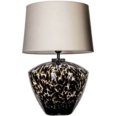 Biurkowa LAMPKA stojąca RAVENNA L034102220 4Concepts abażurowa LAMPA nocna z wzorkami beżowa czarnobrązowa Biurkowa LAMPKA stojąca RAVENNA L034102220 4Concepts abażurowa LAMPA nocna z wzorkami beżowa czarnobrązowa