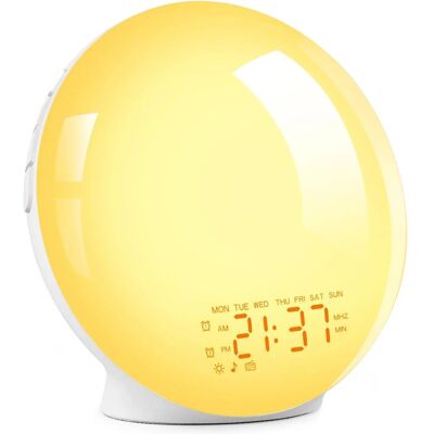 Interlook Budzik z lampką LED Lampka nocna z symulacją wschodu słońca Radio FM WRSL22 Interlook Budzik z lampką LED Lampka nocna z symulacją wschodu słońca Radio FM WRSL22