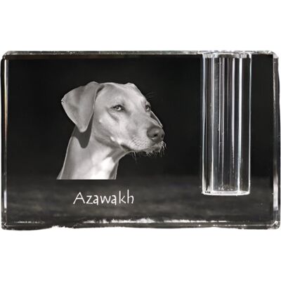 Chart afrykański, Azawakh - stojak na długopis, kryształowy organizer ze zdjęciem psa, unikatowa ozdoba biurka marki Art-Dog Chart afrykański, Azawakh - stojak na długopis, kryształowy organizer ze zdjęciem psa, unikatowa ozdoba biurka marki Art-Dog