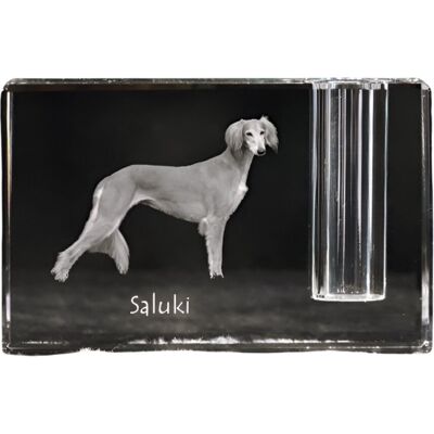 Chart perski, Saluki I - stojak na długopis, kryształowy organizer ze zdjęciem psa, unikatowa ozdoba biurka marki Art-Dog Chart perski, Saluki I - stojak na długopis, kryształowy organizer ze zdjęciem psa, unikatowa ozdoba biurka marki Art-Dog