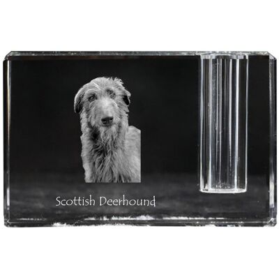 Chart szkocki, Deerhound - stojak na długopis, kryształowy organizer ze zdjęciem psa, unikatowa ozdoba biurka marki Art-Dog Chart szkocki, Deerhound - stojak na długopis, kryształowy organizer ze zdjęciem psa, unikatowa ozdoba biurka marki Art-Dog