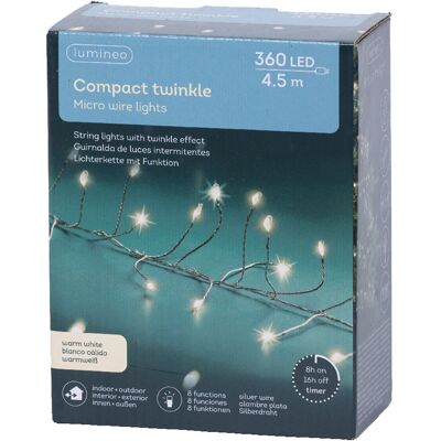 Kaemingk Ciepłe Białe Lampki Choinkowe COMPACT 360 microLED Zewnętrzne Oświetlenie Kaemingk Ciepłe Białe Lampki Choinkowe COMPACT 360 microLED Zewnętrzne Oświetlenie